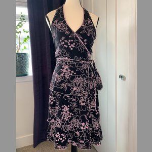 Black/Pink Halter Dress